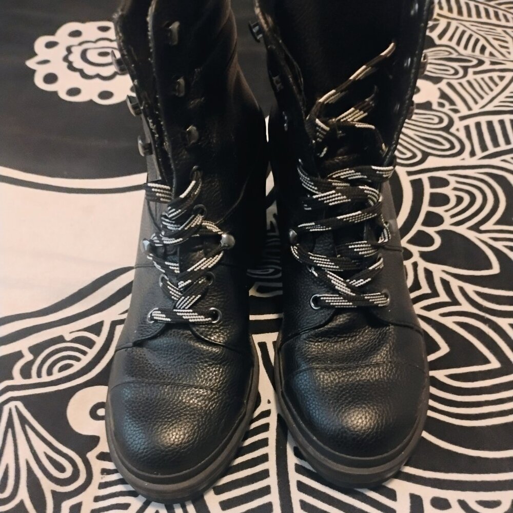 Leather Lace Up Boots